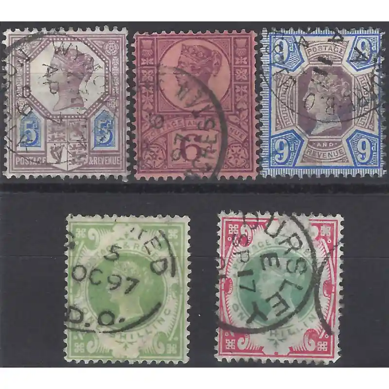 Grande Bretagne Victoria timbres N°99-104 oblitérés. Prix Choc