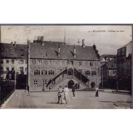 Carte postale 68 - Mulhouse - Hotel de ville - Voyage - Dos divise Achat Immédiat