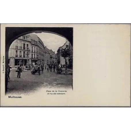 Promotion Carte postale 68 - Mulhouse - Place de la Concorde et rue des tanneurs -Non voyage - Dos div