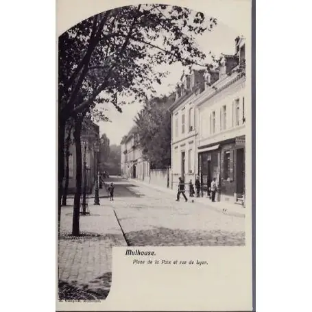 Haute Qualité Carte postale 68 - Mulhouse - Place de la paix et rue de Byon -Non voyage - Dos divise