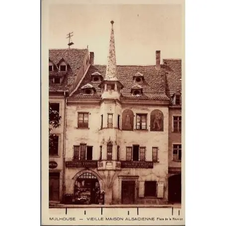 Carte postale 68 - Mulhouse - Vieille maison Alsacienne - Place de la reunion - Non voyage - Prix Choc