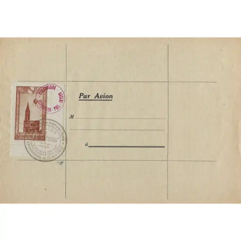 Prix Promo Vignette journée de l'aviation Strasbourg par Ballon N°10a sur gazette des absents.