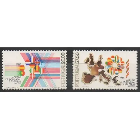 Paiement Sécurisé Portugal - 1986- No 1654/1655 - Europe