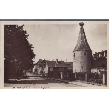 Retour Gratuit Carte postale 68 - Ribeauville - Tour des cigognes - Non voyage - Dos divise