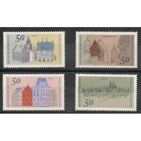 Allemagne occidentale (RFA) - 1975- No 709/712 - Sites Offre Limitée
