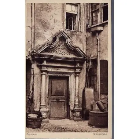 Carte postale 68 - Riquewihr - Reichenweier - Facade de maison - Non voyage - Dos divise Remise