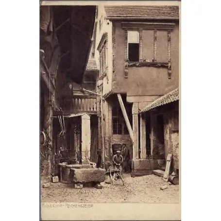 Dernier Modèle Carte postale 68 - Riquewihr - Reichenweier -homme autour du puit - Non voyage - Dos divise