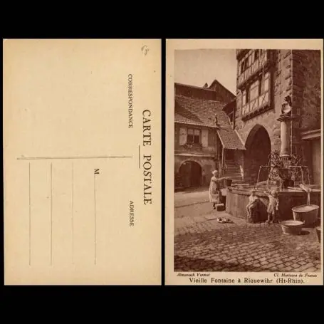 Livraison Mondiale Carte postale 68 - Riquewihr - Vieille fontaine - Enfants