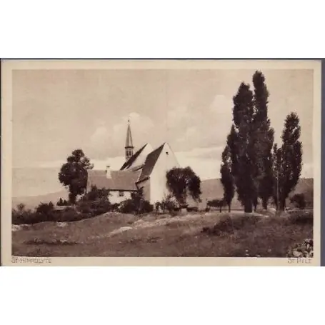 Carte postale 68 - Saint Hippolyte - St Pilt - maison - clocher - Non voyage - Dos divise Réduction