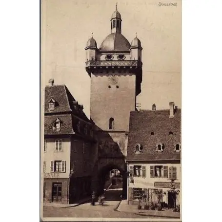 Livraison Mondiale Carte postale 68 - Sehlestadt- La porte de Sehlestadt -non voyage - Dos divise