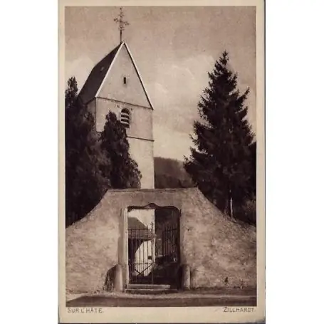 Commande En Gros Carte postale 68 - Sur l'Hate - Zillhardt- Portail de l'eglise - non voyage - Dos divise