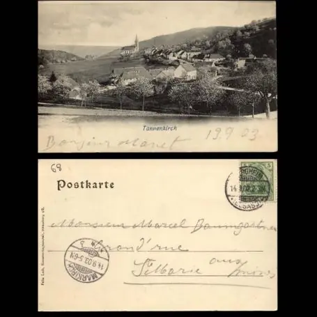 Affaire À Saisir Carte postale 68 - Tannenkirch - Vue generale - 1903