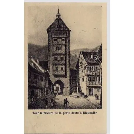 Marque Carte postale 68 - Tour interieure de la porte haute a Riquewihr