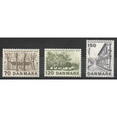 Premium Danemark - 1975- No 598/600 - Sites