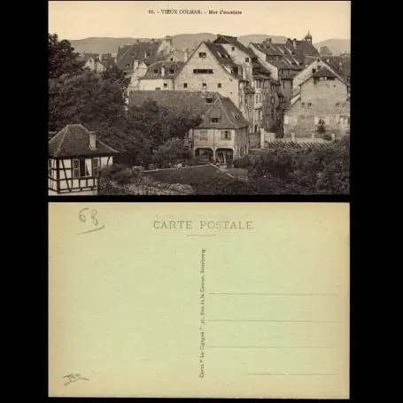 Carte postale 68 - Vieux Colmar - Mur d'enceinte Premium