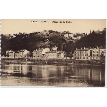 Authentique Carte postale 69 - Cuire - Bord de la Saone - Non voyage - Dos divise