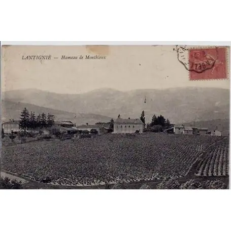 Vente Directe Carte postale 69 - Lantignie - Hameau de Monthieux - Voyage - Dos divise
