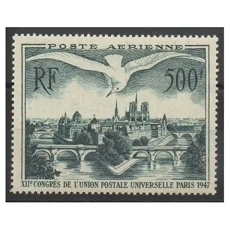 France - Poste aérienne - 1947 - No PA20 Prix Cassé
