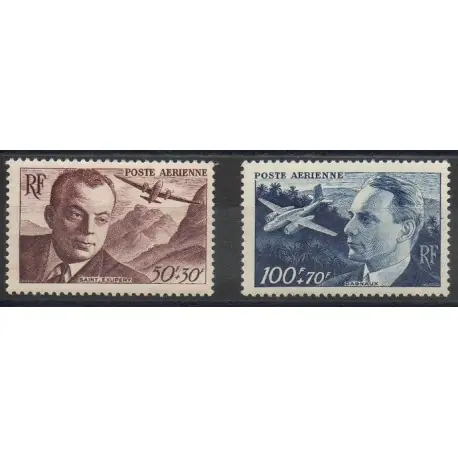 France - Poste aérienne - 1947 - No PA21 / PA22 Produit De Marque