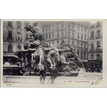 Livraison Express Carte postale 69 - Lyon - Fontaine Bartholdi - 3