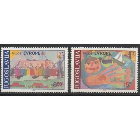 Bon Marché Yougoslavie - 1982- No 1829/1830 - Dessins d'enfants - Europe