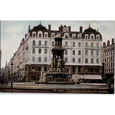Seulement Aujourd’hui Carte postale 69 - Lyon - Fontaine et place des jacobins