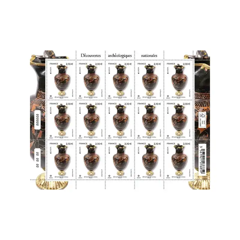 Timbre Œnochoé de Lavau en feuillet de France N°F181 neuf**. Commande En Gros