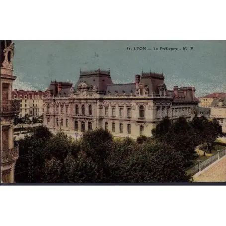 Carte postale 69 - Lyon - La prefecture Expédition Rapide