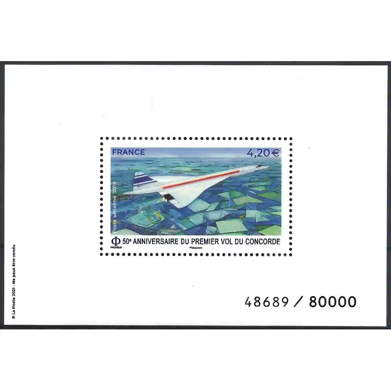 Haute Qualité Timbre poste aérienne N°83b Concorde neuf**.