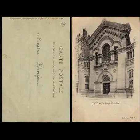 Premium Carte postale 69 - Lyon - Le temple protestant