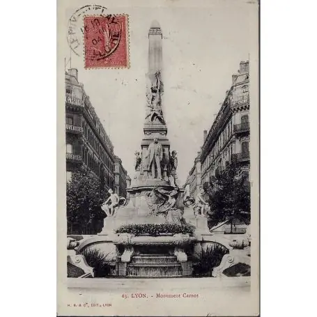 Haute Qualité Carte postale 69 - Lyon - Monument Carnot
