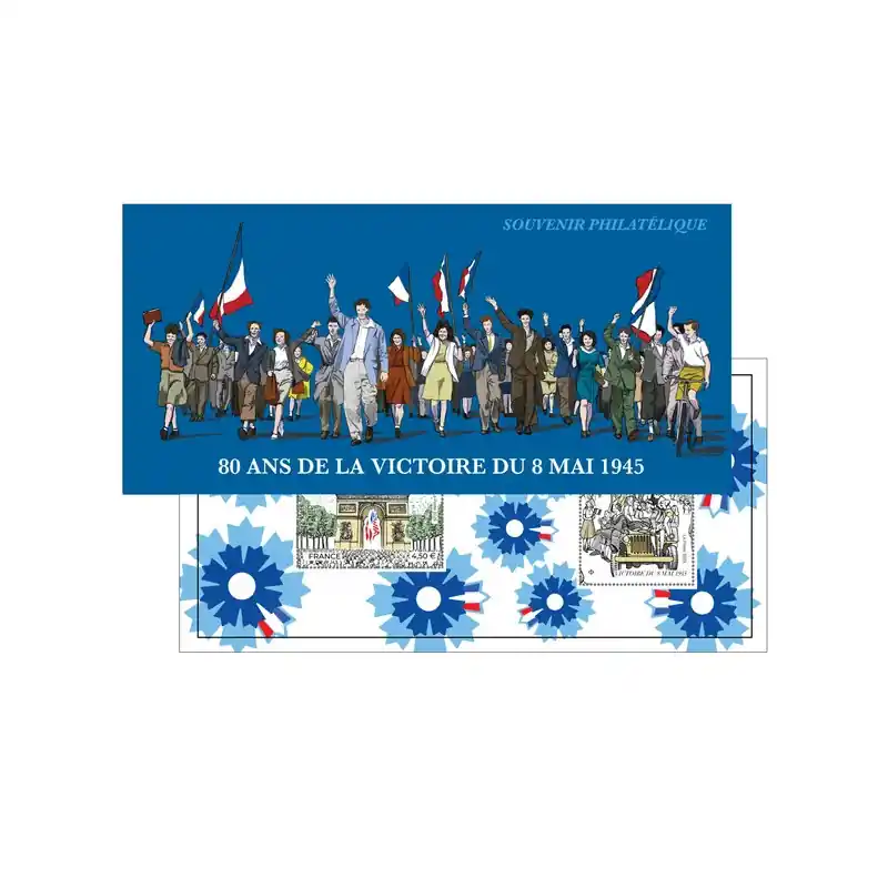 Bloc souvenir N°225 - 80 ans de la Victoire du 8 mai 1945 neuf**. Expédition Rapide
