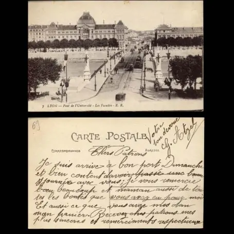Pas Cher Carte postale 69 - Lyon - Pont de l'Universite - Les facultes