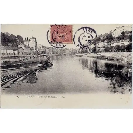 Carte postale 69 - Lyon - Vue sur la Saone Livraison Mondiale