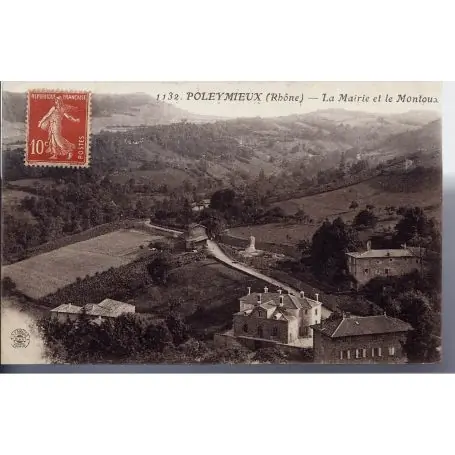 Affaire À Saisir Carte postale 69 - Poleymieux - La mairie et le Montoux