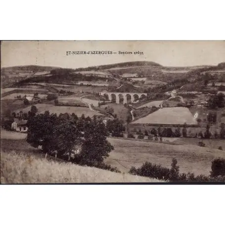 Carte postale 69 - St-Nizier d'Azergues - Sentiers ardus Livraison Express