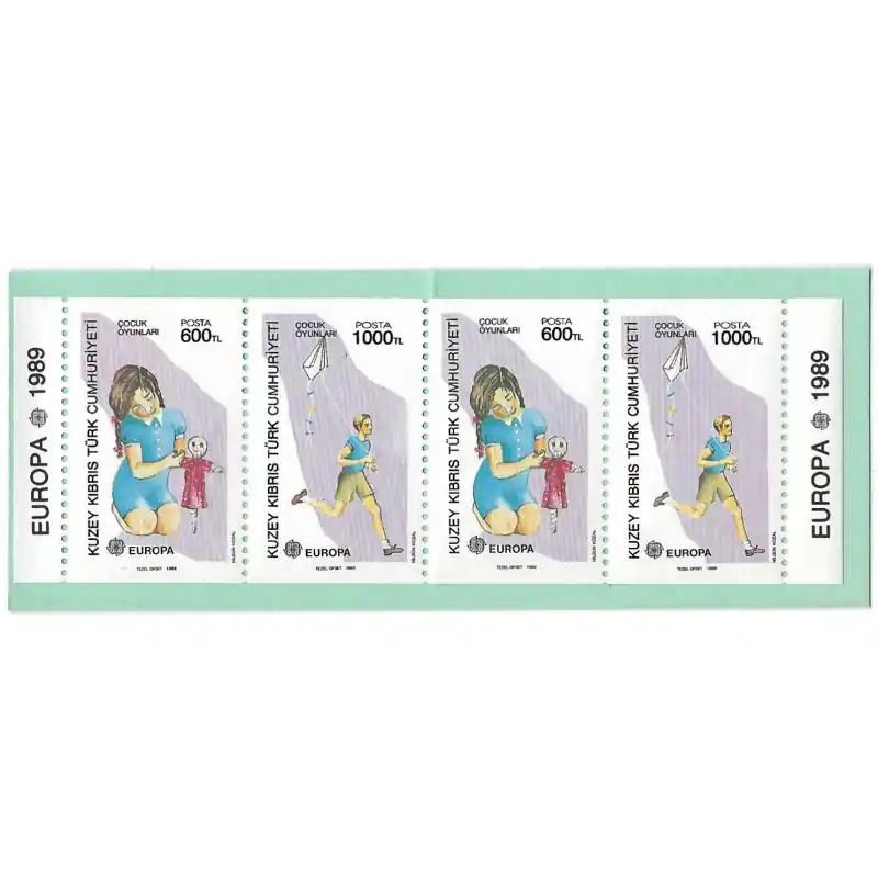 Jeux d'enfants carnet de timbres de Chypre Turc N°C228 neuf**. Prix Réduit