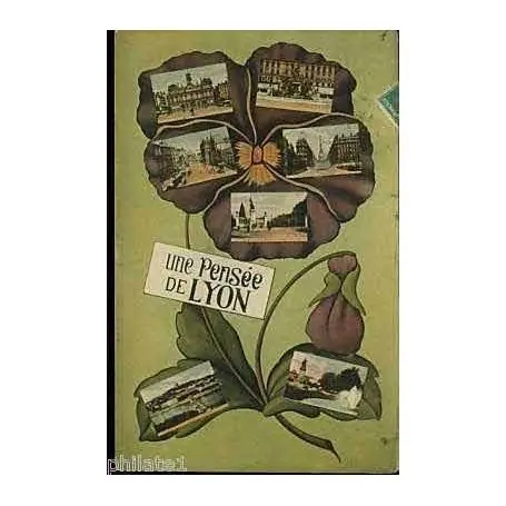 Carte postale 69 - Une pensee de Lyon - Multivue Achat Immédiat