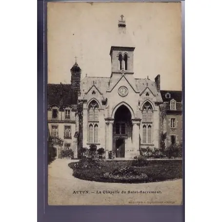 Carte postale 71 - Autun - La chapelle du Saint-Sacrement - Voyage - Dos divise Produit De Marque