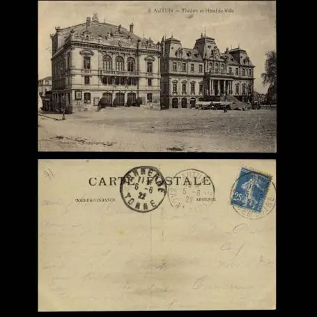 Usine Directe Carte postale 71 - autun - L'Hotel de ville et le theatre