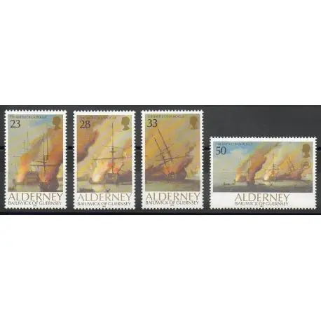 Usine Directe Aurigny (Alderney) - 1992- No 55/58 - Bateaux