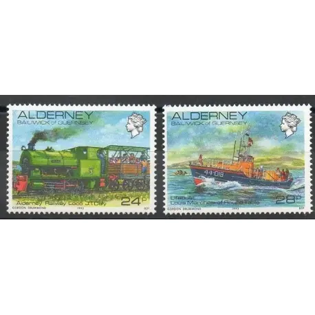 Aurigny (Alderney) - 1993- No 59/60 - Bateaux Offre Spéciale