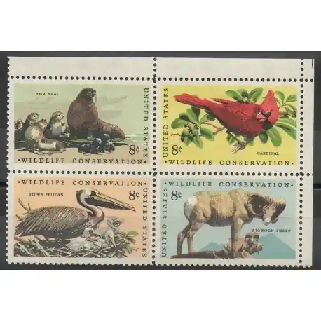 Must-Have États-Unis - 1972- No 963/966 - Animaux