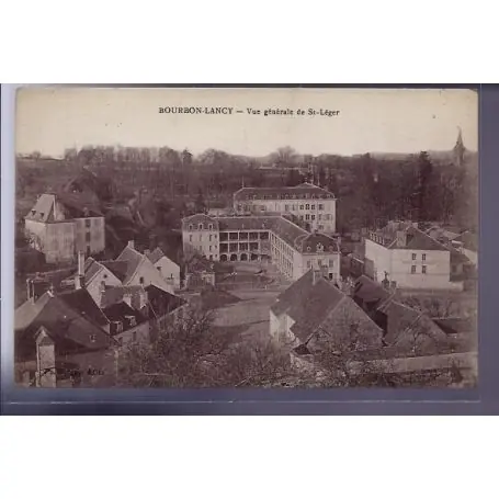 Carte postale 71 - Bourbon-Lancy - Vue generale de St-Leger - Non voyage - Dos divise Certifié