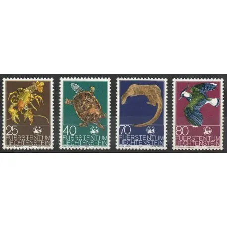 Liechtenstein - 1976 - No 587/590 - Animaux Vente Directe