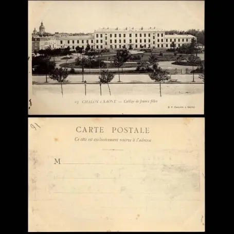 Retour Gratuit Carte postale 71 - Chalons sur Saone - College de Jeunes Filles