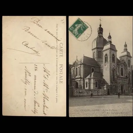 Expédié Aujourd’hui Carte postale 71 - Chalons sur Saone - Eglise Saint Pierre