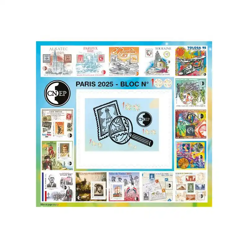 Bloc C.N.E.P. N°100a Biennale philatélique Paris 2025 non dentelé. Populaire
