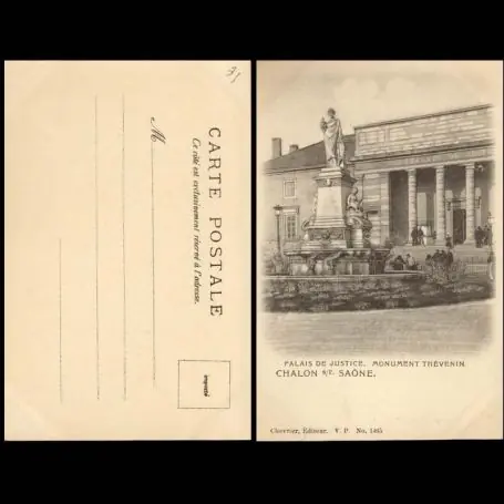 Carte postale 71 - Chalons sur Saone - Palais de Justice - Monument Thevenin Solde