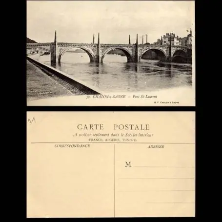Carte postale 71 - Chalons sur Saone - Pont Saint-Laurent Livraison Mondiale